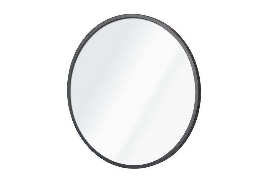NORDVRK Ocean vgspejl, rund - spejlglas og sort MDF (40)
