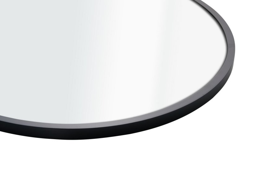 NORDVRK Ocean vgspejl, rund - spejlglas og sort MDF (40)