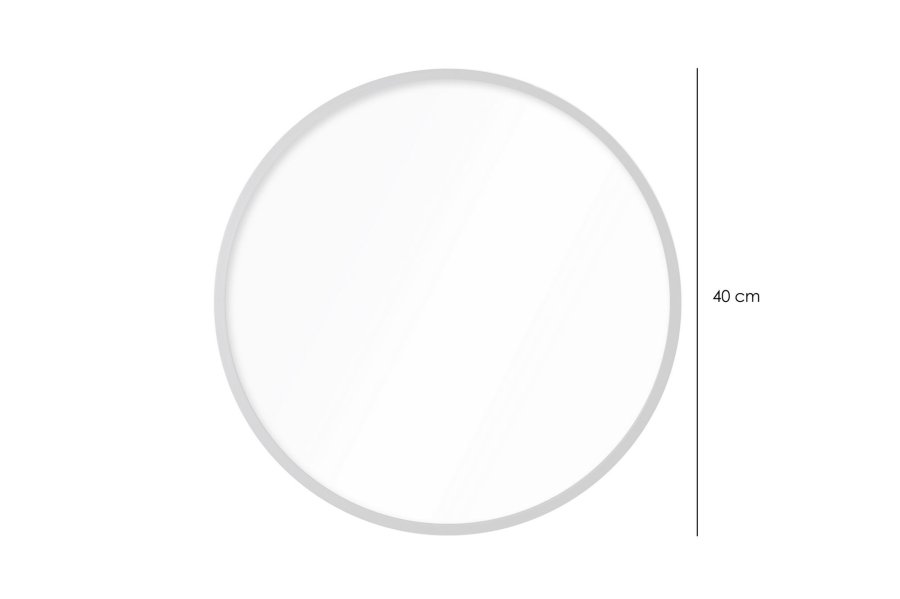 NORDVRK Ocean vgspejl, rund - spejlglas og sort MDF (40)