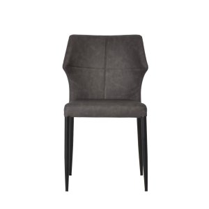 HOUSE OF SANDER Runa spisebordsstol - sort PU lder og sorte ben