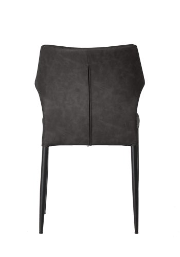 HOUSE OF SANDER Runa spisestuestol - sort PU-skinn og sorte ben