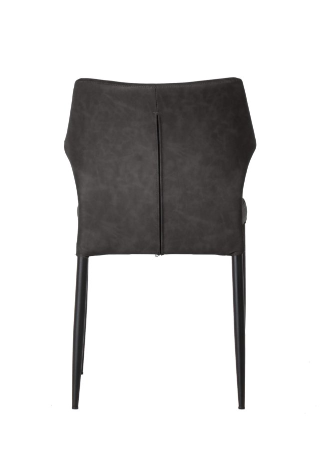 HOUSE OF SANDER Runa spisestuestol - sort PU-skinn og sorte ben