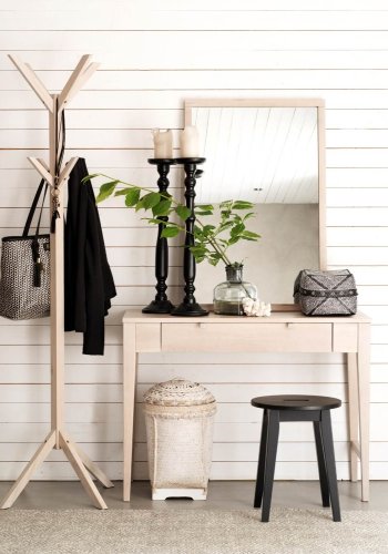 ROWICO Confetti konsolbord - hvidpigmenteret eg, m. skuffe