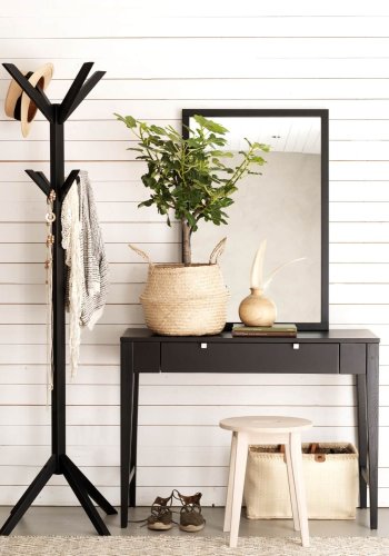 ROWICO Confetti konsolbord - sort eg, m. skuffe