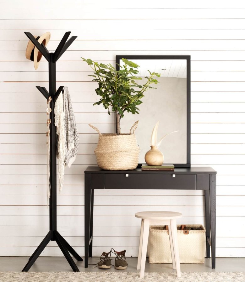 ROWICO Confetti konsolbord - sort eg, m. skuffe