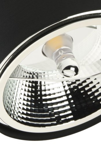 TK Altea taklampa spot, inkl. glödlampa - svart stl och krom