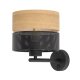 TK Nicol vegglampe - naturfiner og sort PVC folie/metall