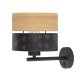 TK Nicol vegglampe - naturfiner og sort PVC folie/metall
