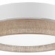 TK Linobianco loftlampe 450 - brun jute, hvid stof og hvid metal