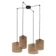 TK Jute loftlampe, m. 4 skrme - natur jute