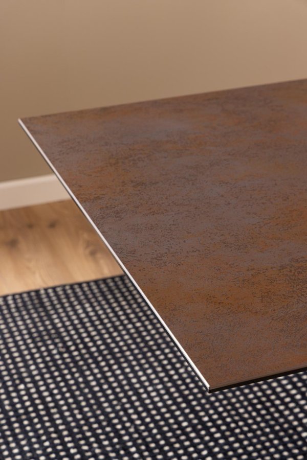 ACT NORDIC Heaven spisebord, rektangulrt - rustbrun keramikk og sort stl (200x100)