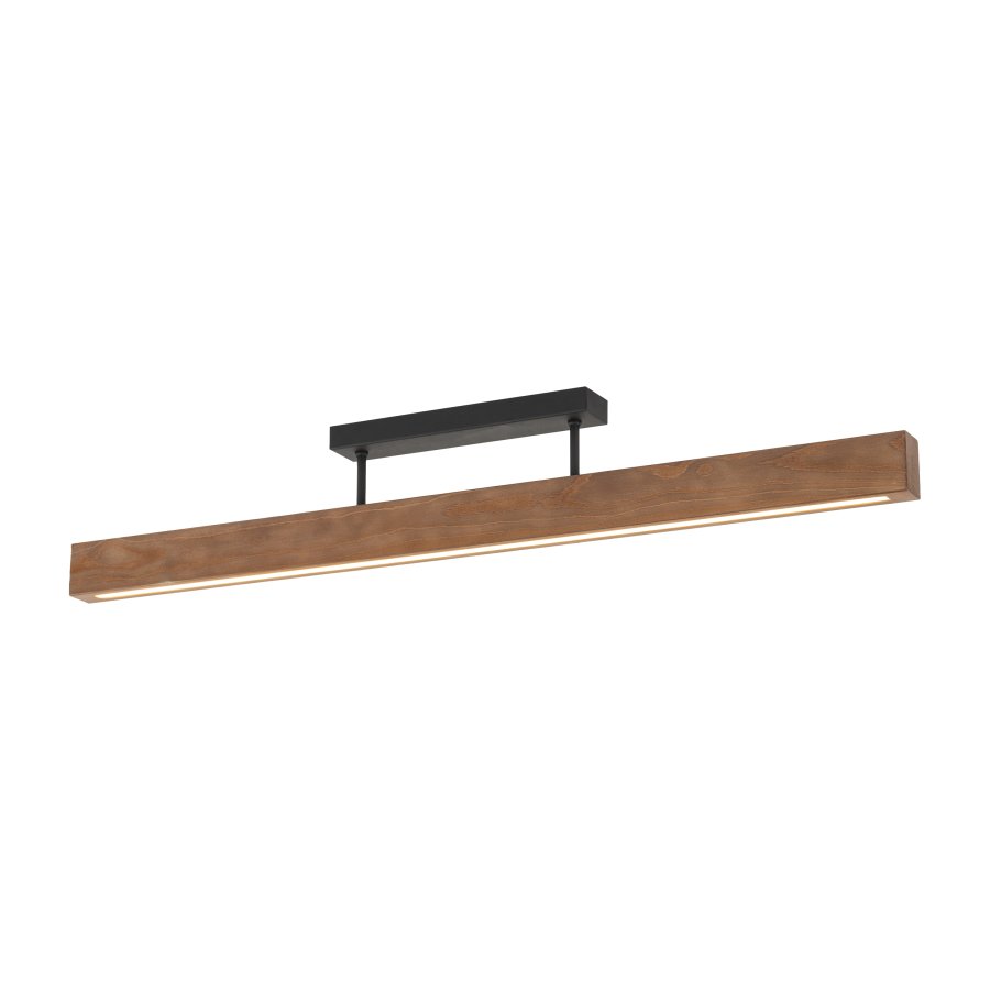 TK Teo LED-taklampe - valnttfarget tre og sort metall