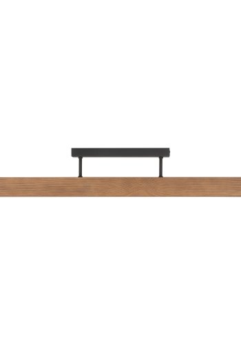 TK Teo LED-taklampe - valnttfarget tre og sort metall