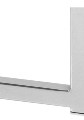 ACT NORDIC Cross hjrnebord, rundt - klart glass og krommetall (55)