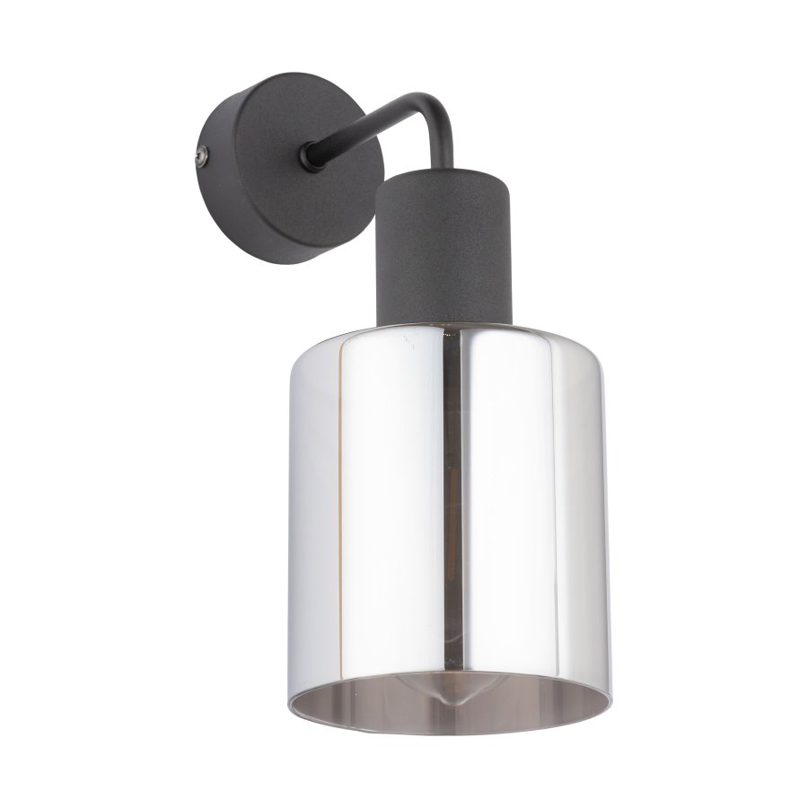 TK Sierra vegglampe - glass og sort metall
