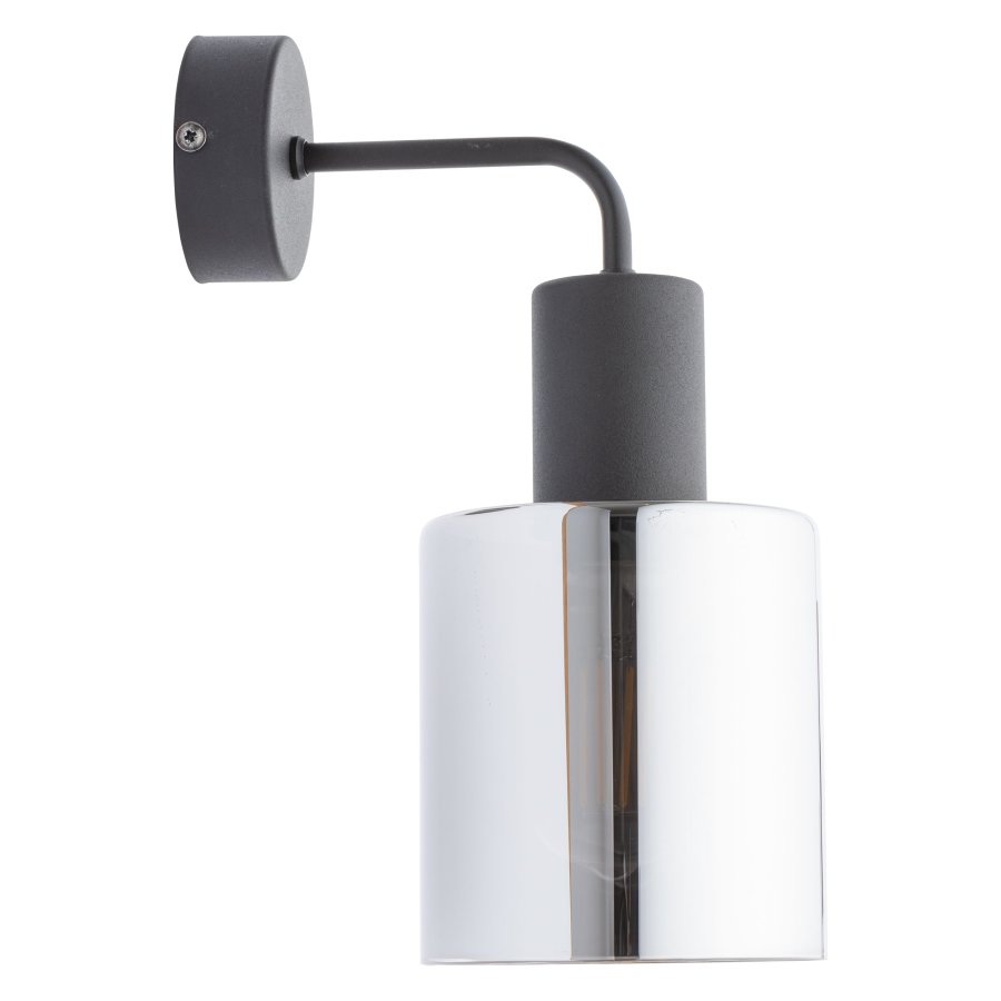 TK Sierra vegglampe - glass og sort metall