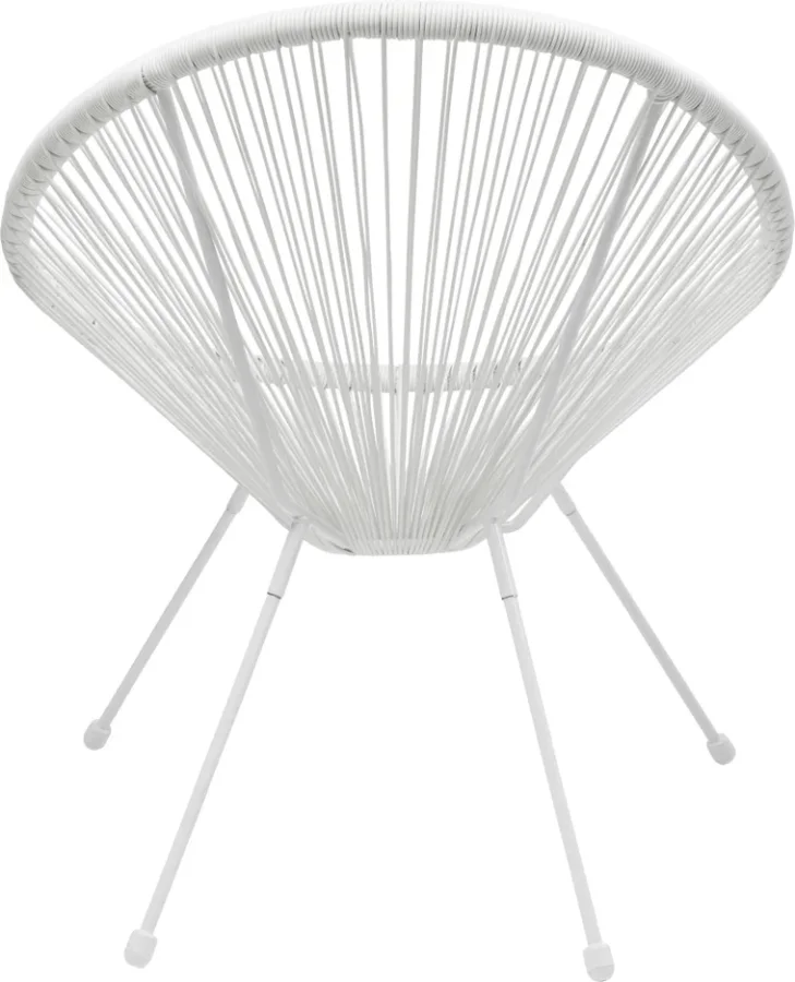 KARE DESIGN Acapulco White lnestol/havestol - hvid polyethylen og stl