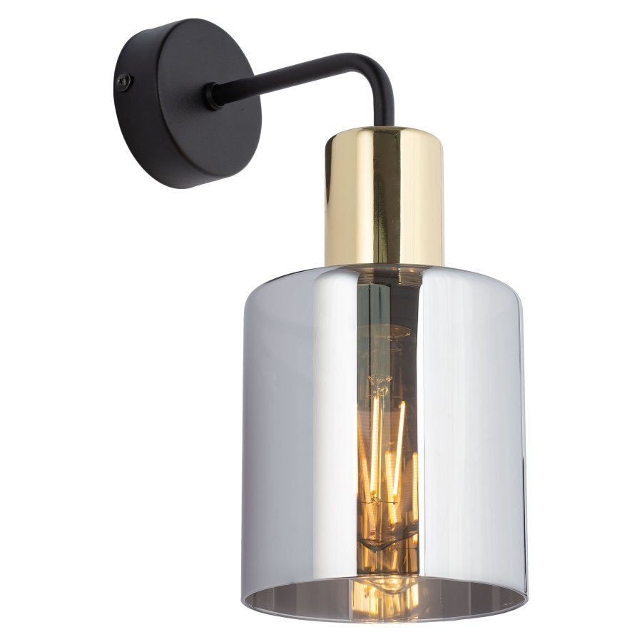TK Sierra vegglampe - glass og gullmetall