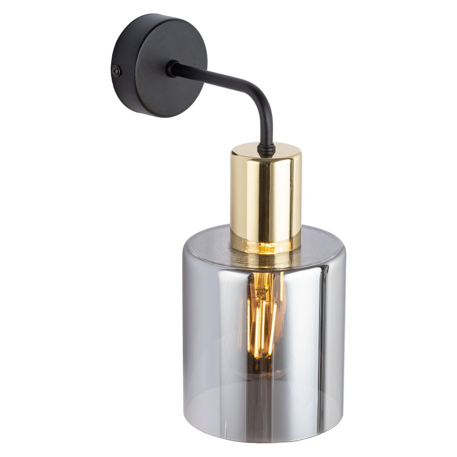 TK Sierra vegglampe - glass og gullmetall