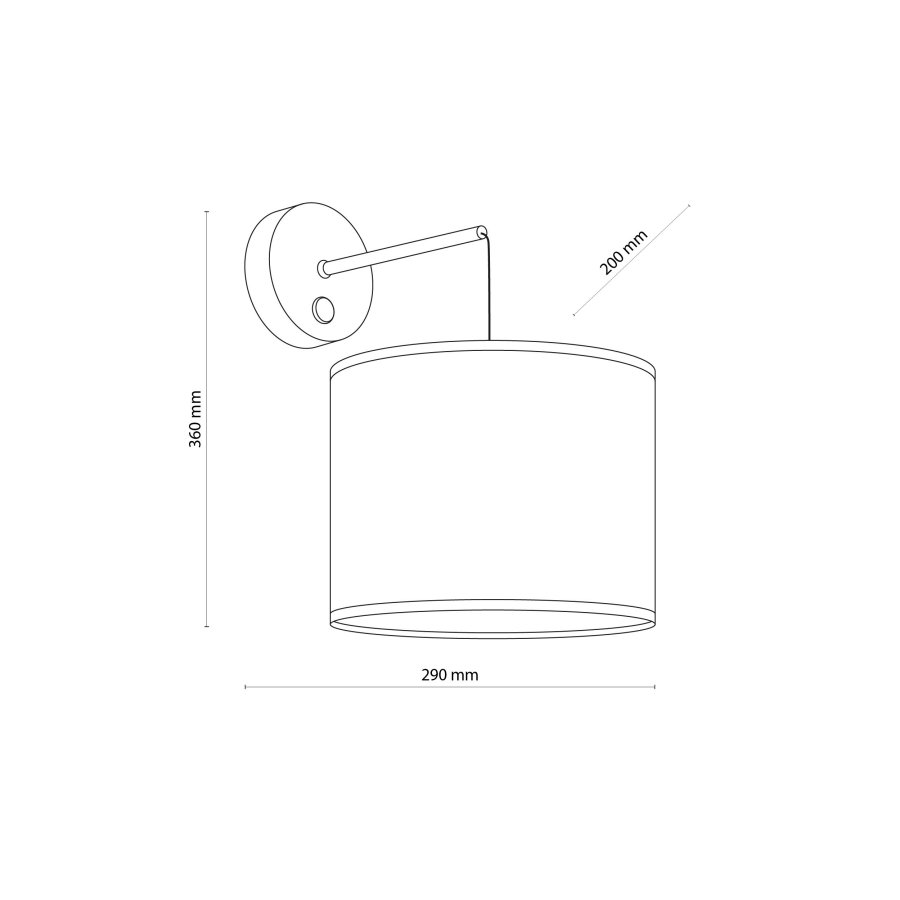 TK Liberia vglampe - natur flet og sort metal