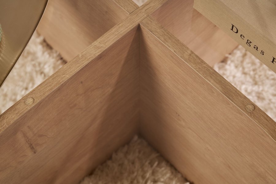 NORDVRK Aeris - Safir eik, gjennomsiktig salongbord