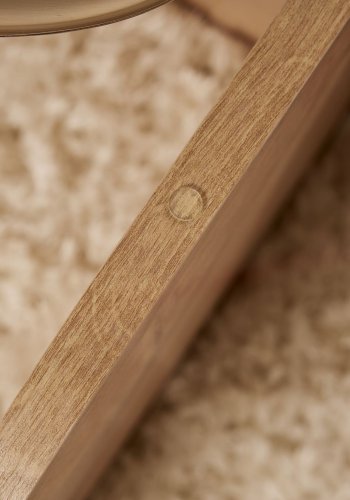 NORDVRK Aeris - Safir eik, gjennomsiktig salongbord