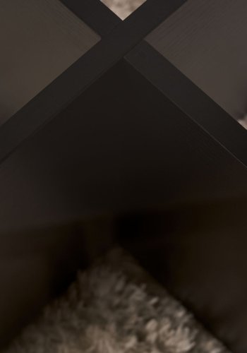 NORDVRK Aeris - Svart tre, gjennomsiktig salongbord