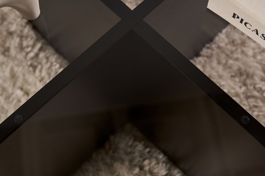 NORDVRK Aeris - Svart tre, gjennomsiktig salongbord