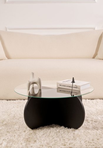 NORDVRK Aeris  Svart tre, Fume salongbord