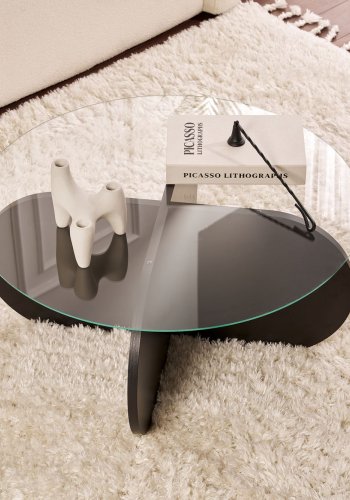 NORDVRK Aeris  Svart tre, Fume salongbord