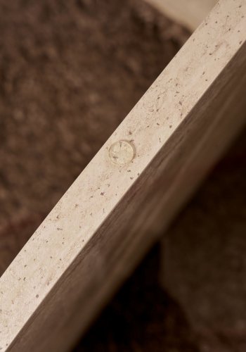 NORDVRK Aeris - Travertin, gjennomsiktig salongbord