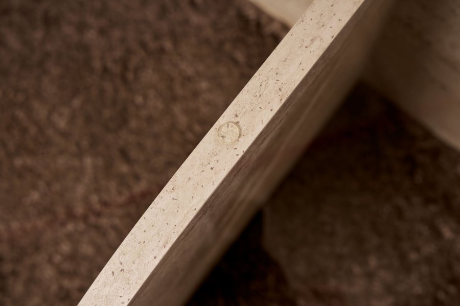 NORDVRK Aeris - Travertin, gjennomsiktig salongbord