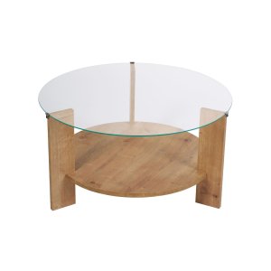 NORDVÄRK Clara - Safir eg, gennemsigtigt sofabord