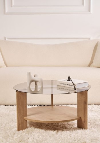 NORDVRK Clara - Safir Eik, Fume Sofabord