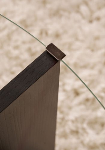 NORDVRK Clara - Svart tre, gjennomsiktig salongbord