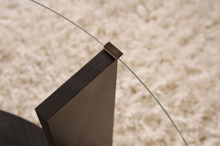 NORDVRK Clara - Svart tre, gjennomsiktig salongbord