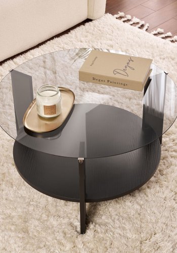 NORDVRK Clara - Wood Black, Fume Sofabord