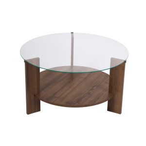 NORDVÄRK Clara - Valnd, gennemsigtigt sofabord