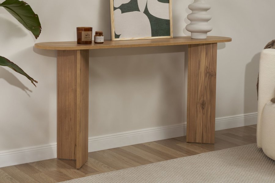 NORDVRK Sira konsolbord, oval - VNT eg melamin (150x35)