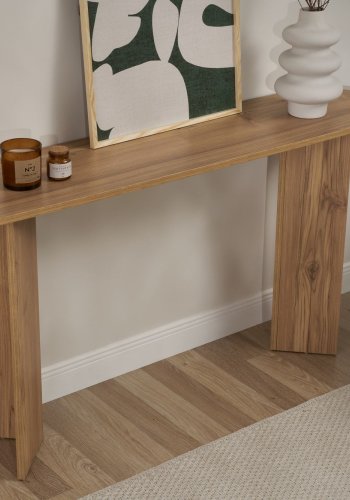 NORDVRK Sira konsolbord, oval - VNT eg melamin (150x35)