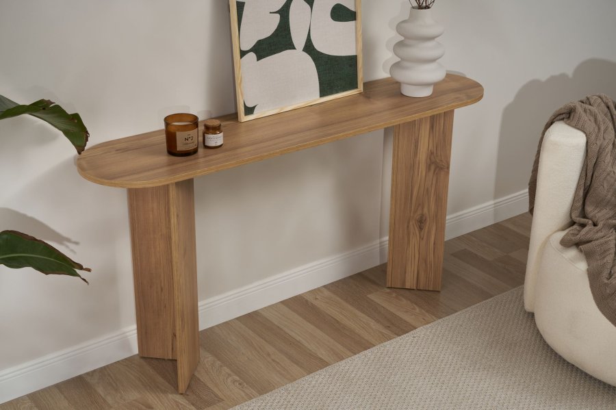 NORDVRK Sira konsolbord, oval - VNT eg melamin (150x35)