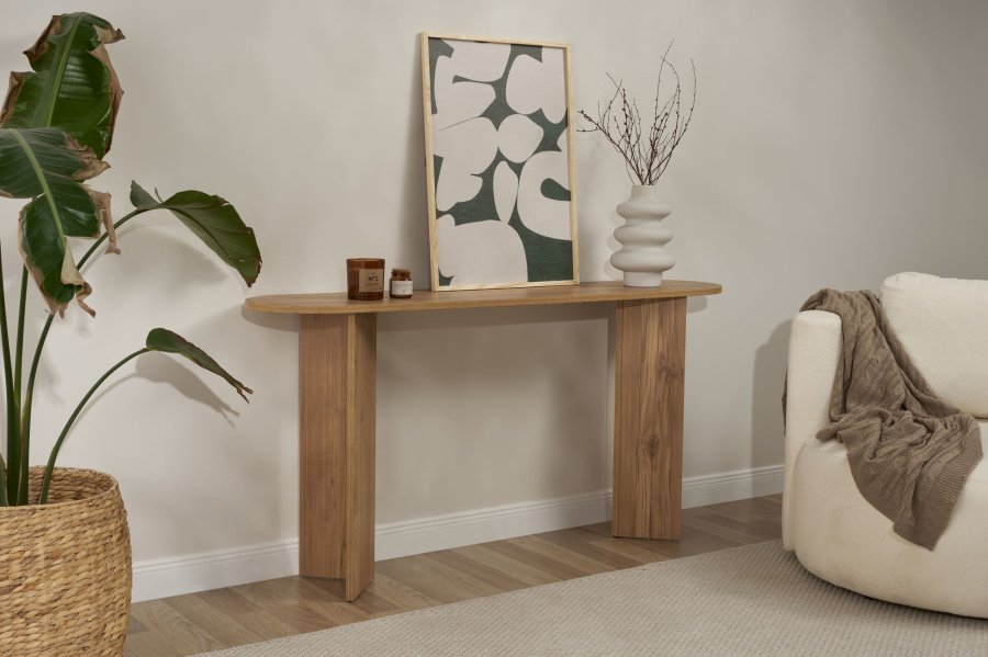 NORDVRK Sira konsolbord, oval - VNT eg melamin (150x35)