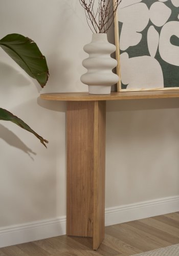 NORDVRK Sira konsolbord, oval - VNT eg melamin (150x35)