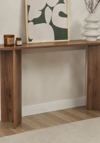 NORDVRK Sira konsolbord, oval - VNT valnd melamin (150x35)