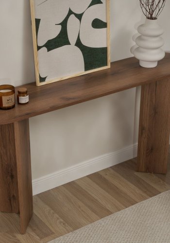 NORDVRK Sira konsolbord, oval - VNT valnd melamin (150x35)