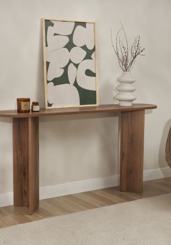 NORDVRK Sira konsolbord, oval - VNT valnd melamin (150x35)