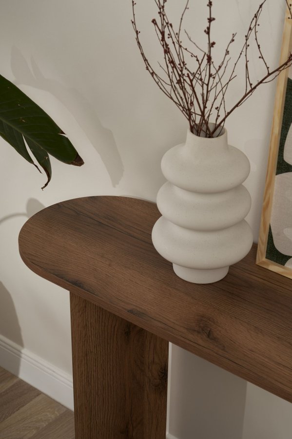 NORDVRK Sira konsolbord, oval - VNT valnd melamin (150x35)