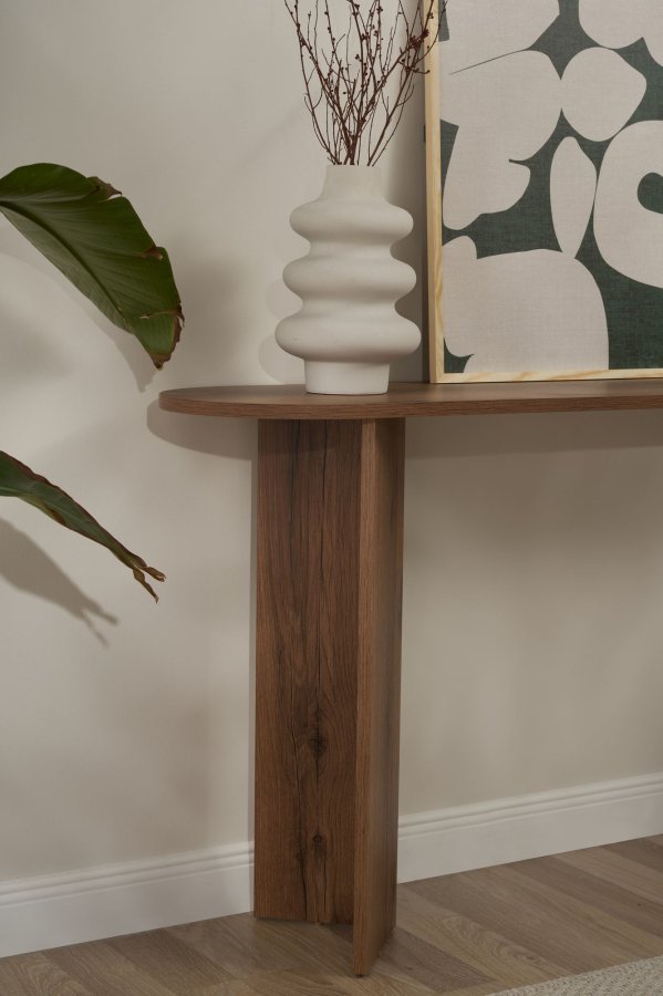 NORDVRK Sira konsolbord, oval - VNT valnd melamin (150x35)