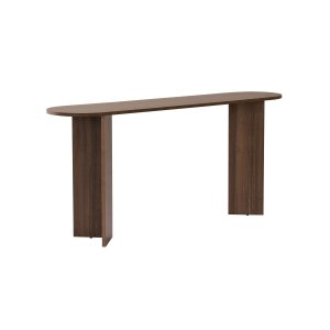 NORDVÄRK Sira konsolbord, oval - valnd melamin (150x35)