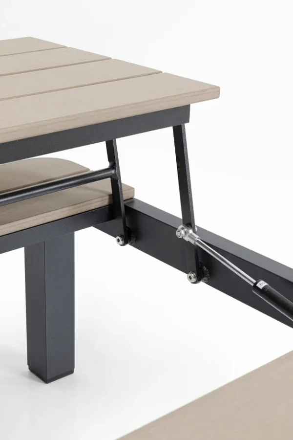 KARE DESIGN Happy Day multifunktionelt havebord/bord med bnk - polywood og aluminium (90x71)